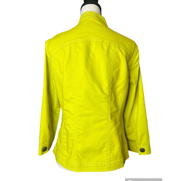 Prosper & Devine Jacket in Greenish Yellow w/Rhinestones on Pockets Size Medium - Picture 3 of 5